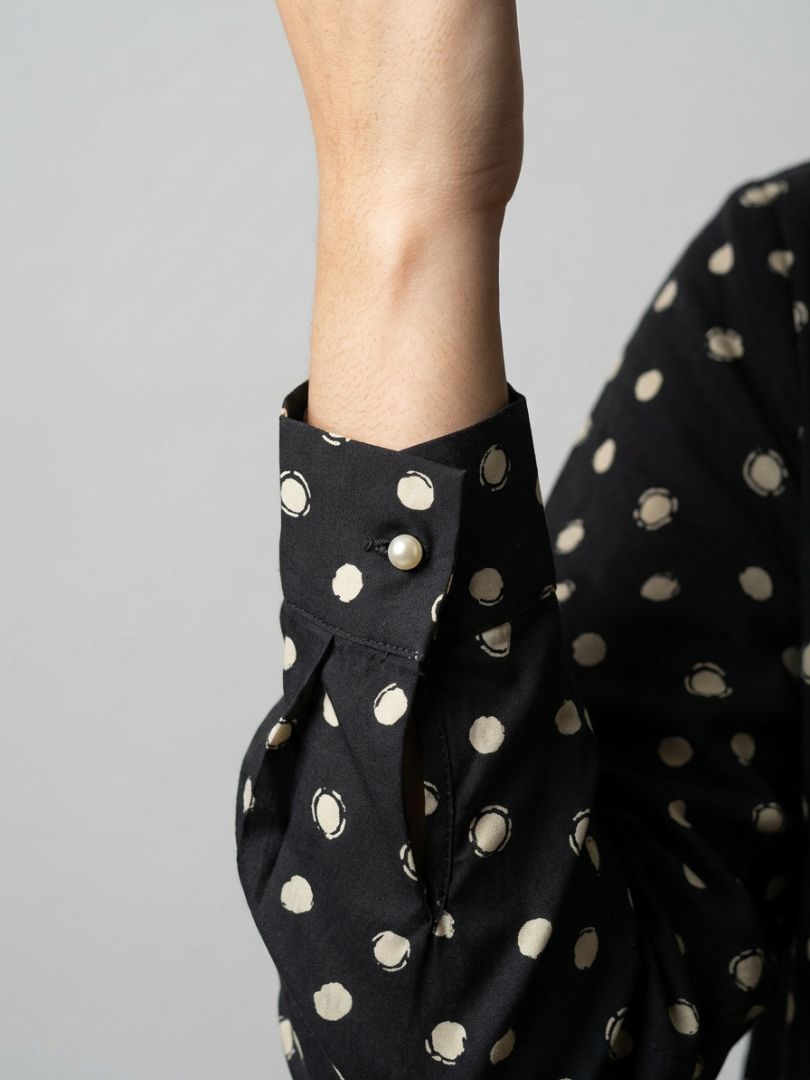 Polka Co-Ord Set Black