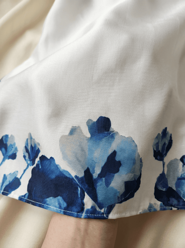 Indigo Bloom Silk Maxi