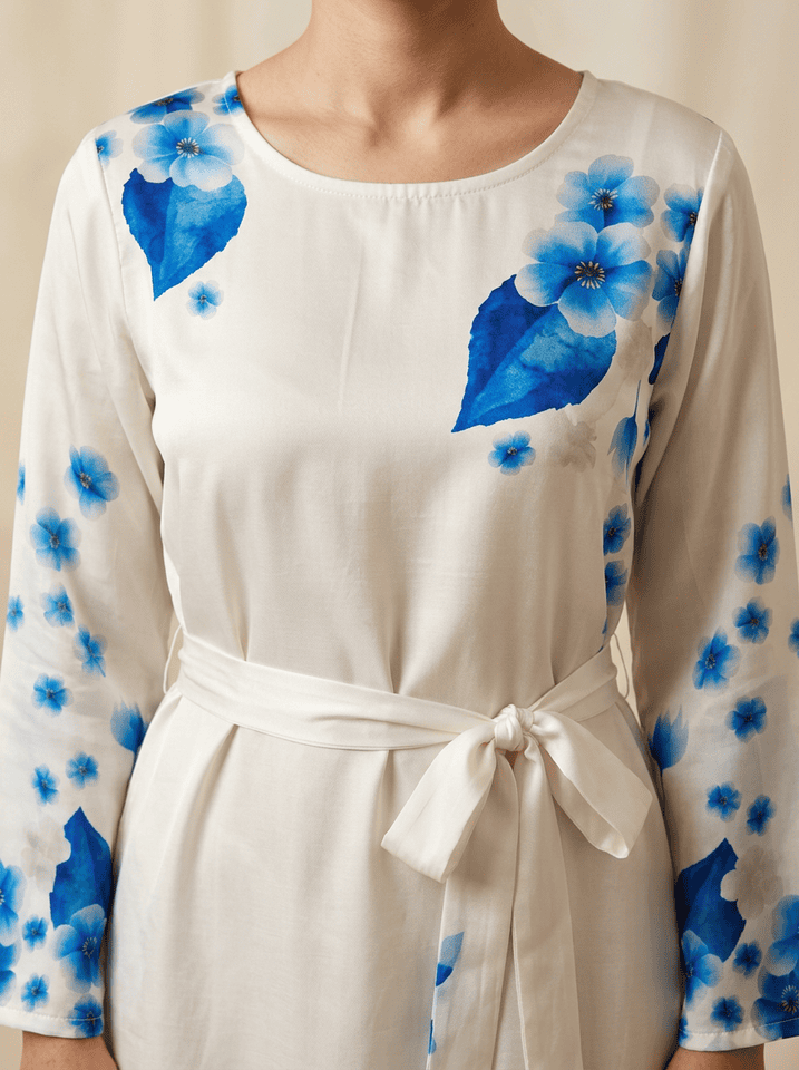Aster Bloom Silk Maxi