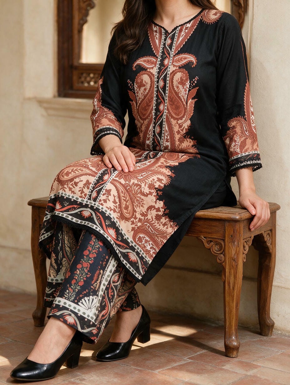 Taamba - 2 Piece Stitched Lawn Suit