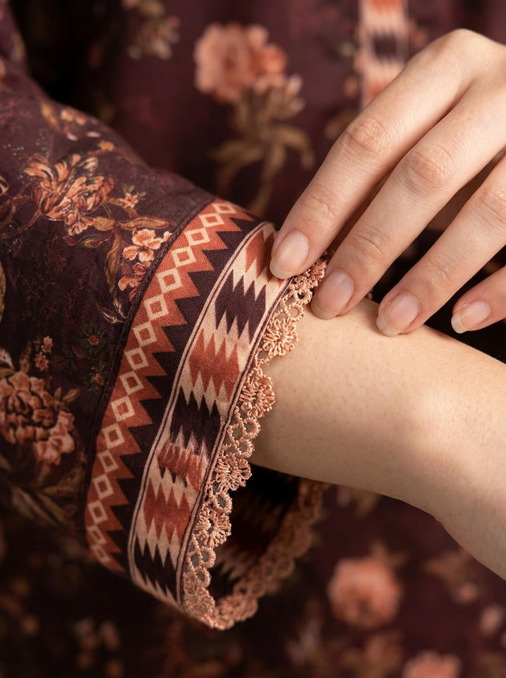 Shaam - 3 Piece Stitched Lawn Suit
