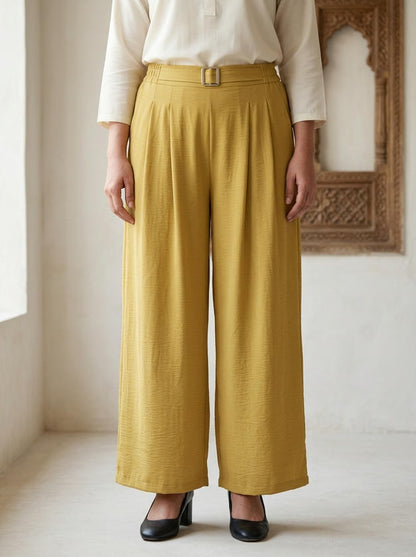 Wide-Leg Trouser Mustard