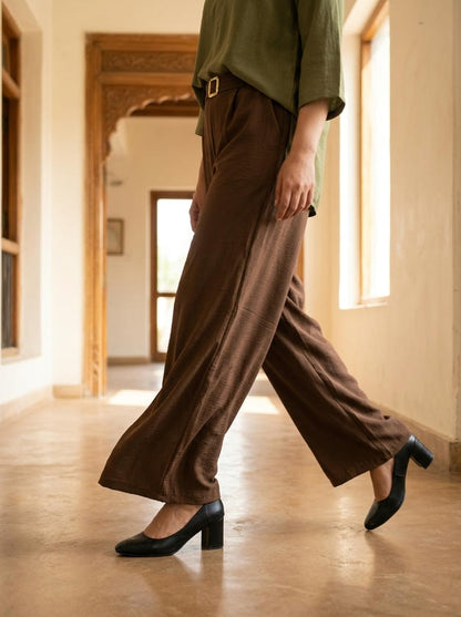 Wide-Leg Trouser Chocolate