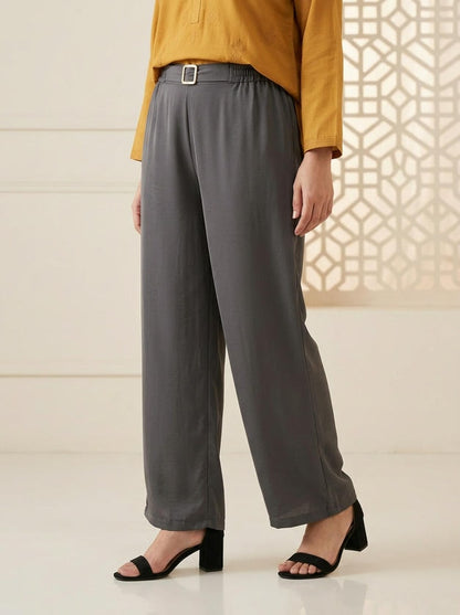 Wide-Leg Trouser Grey