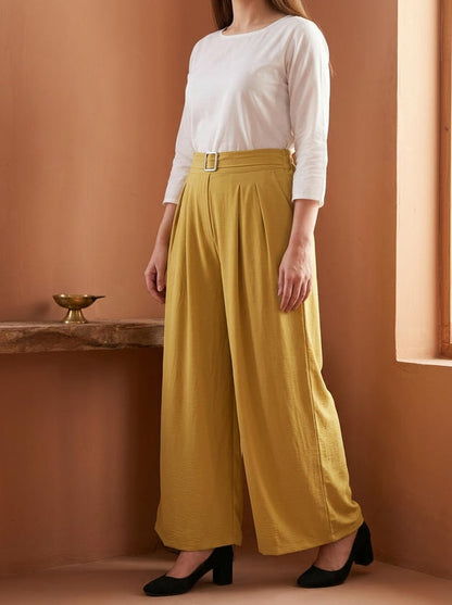 Wide-Leg Trouser Mustard