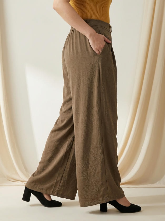 Wide-Leg Trouser Taupe