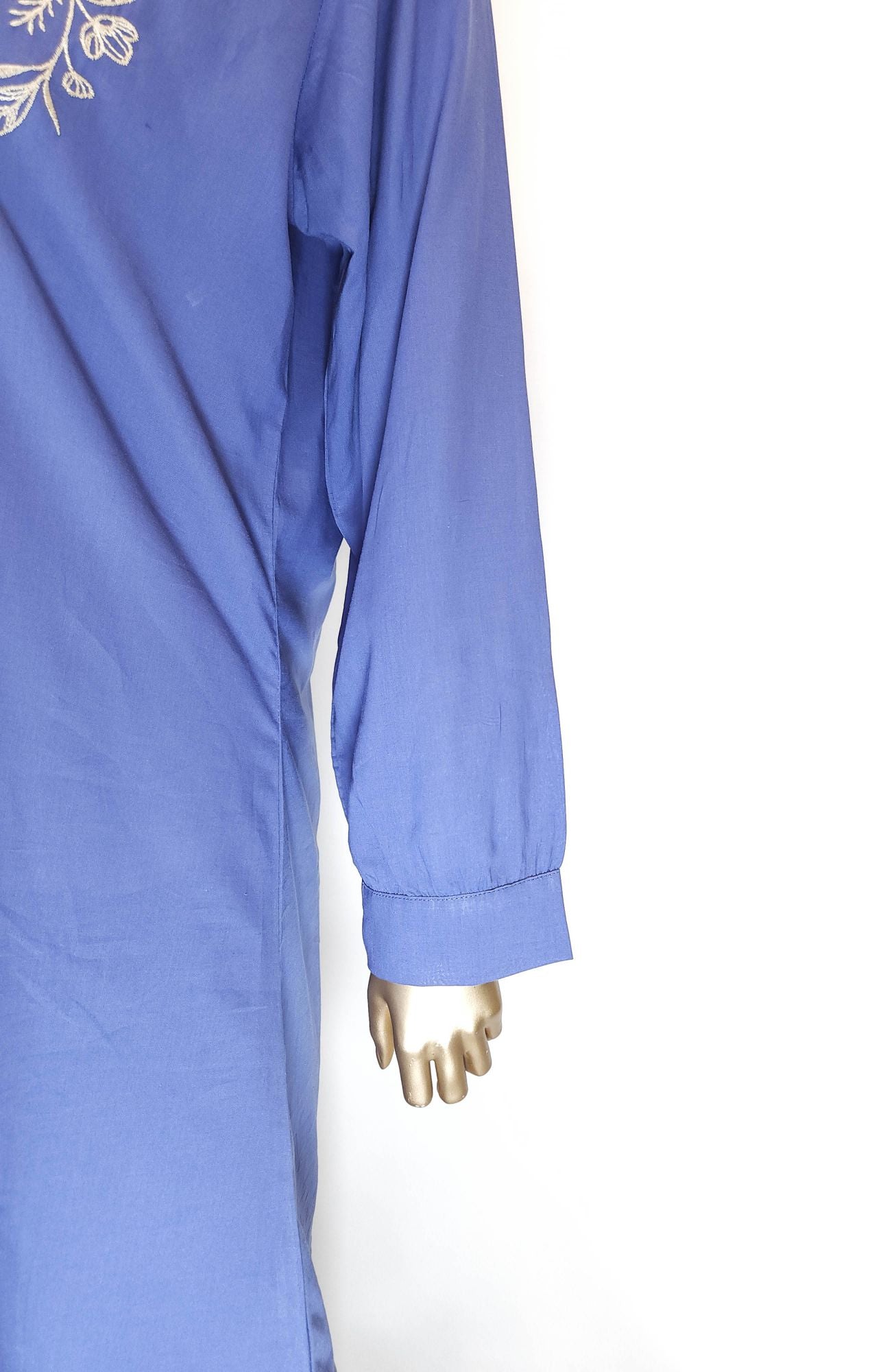 Co-Ord Set Collar Front Open-Electric Blue