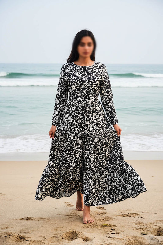 Maxi Regular Midi Dress-Eclipse Floral