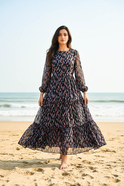 Maxi Regular Midi Dress-Evening Meadow