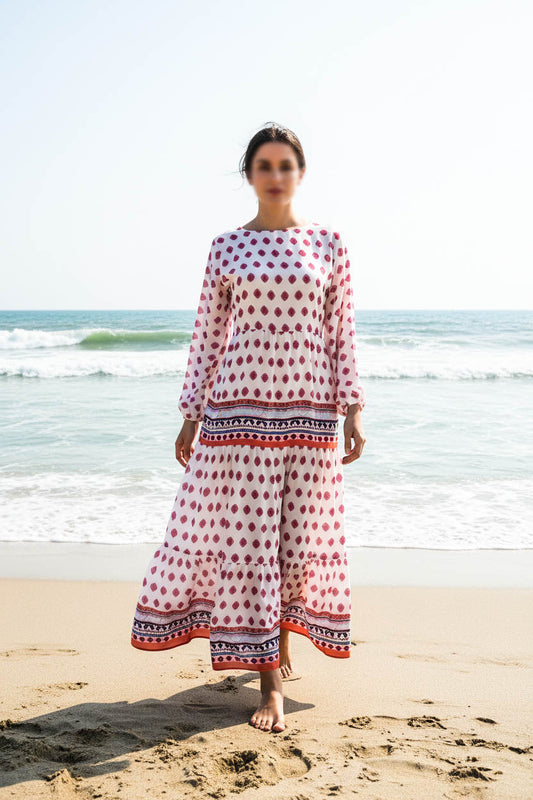 Maxi Regular Midi Dress-Pink Heirloom