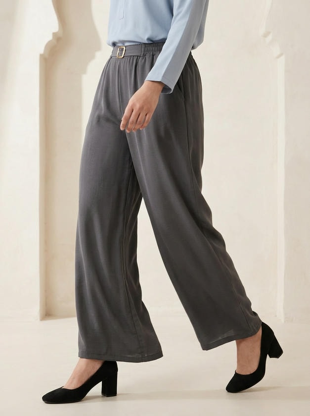Wide-Leg Trouser Grey