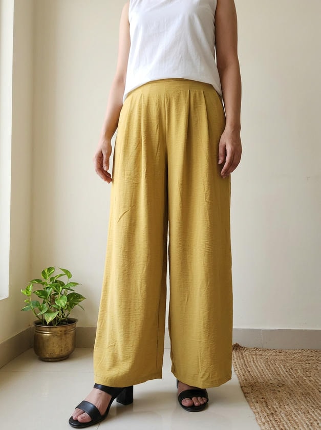 Wide-Leg Trouser Mustard