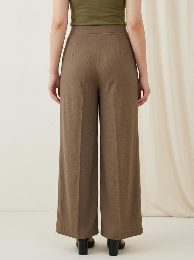 Wide-Leg Trouser Taupe