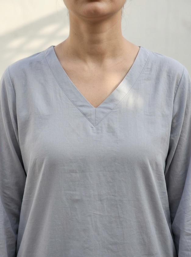 Lace Tunic Top Silver