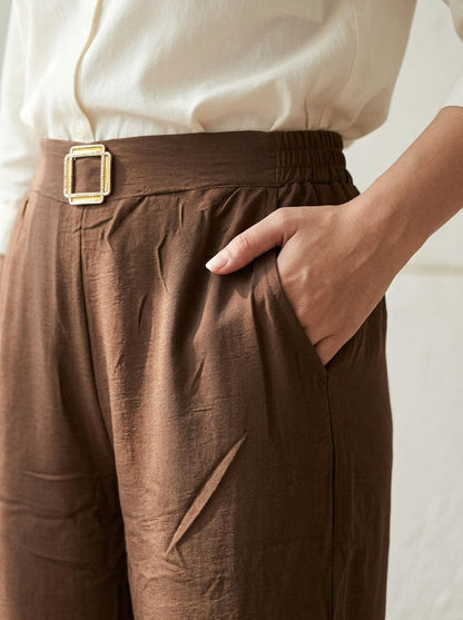 Wide-Leg Trouser Chocolate