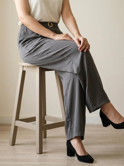 Wide-Leg Trouser Grey
