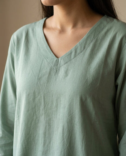 Lace Tunic Top Sage