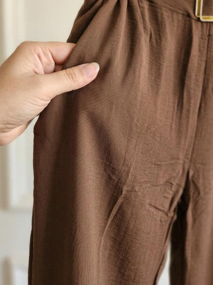 Wide-Leg Trouser in Chocolate