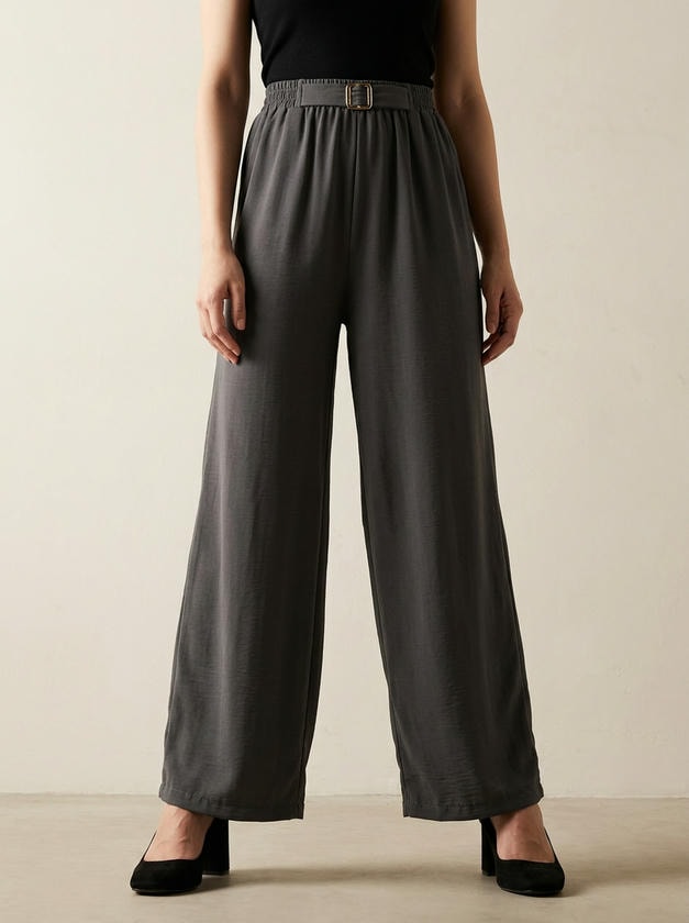 Wide-Leg Trouser Grey