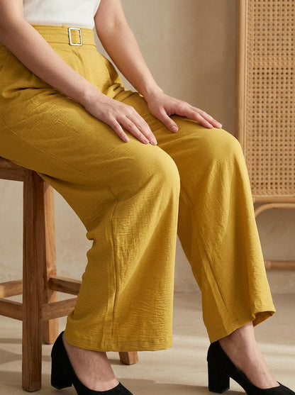 Wide-Leg Trouser Mustard
