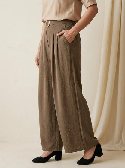 Wide-Leg Trouser Taupe