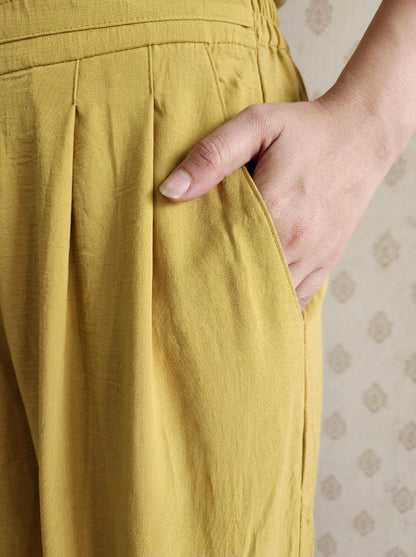 Wide-Leg Trouser Mustard