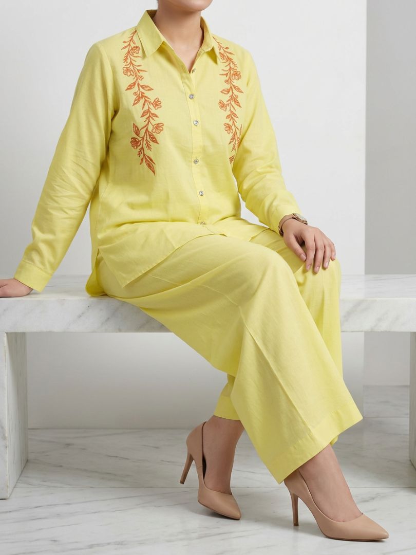 Bel Co-Ord Set Lemon Yellow