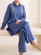 Bel Co-Ord Set Stale Blue