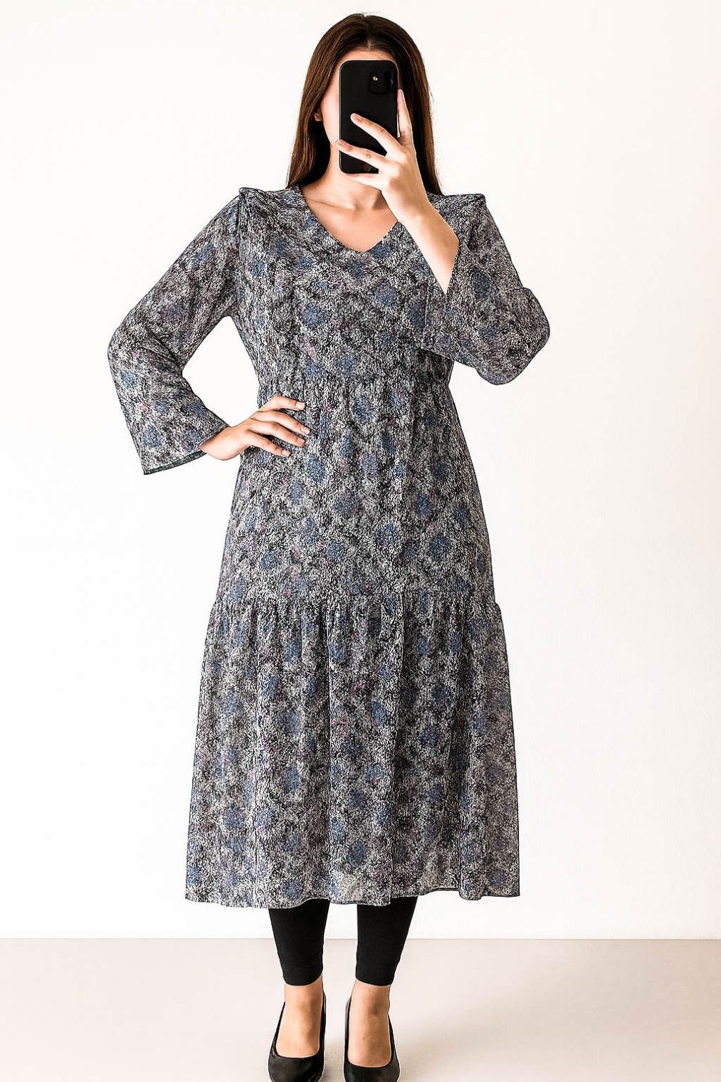 Maxi Frill-Vintage 70's Grey