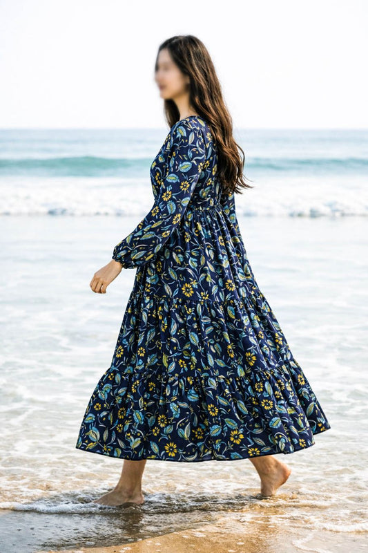 Maxi Regular Midi Dress-Moonlit Botanica