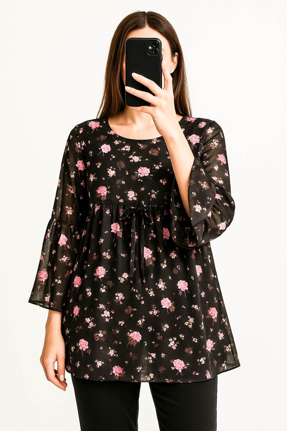 Co-Ord Set Matching Trouser Rose & Black