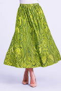 Silk Skirt-Paisley Print
