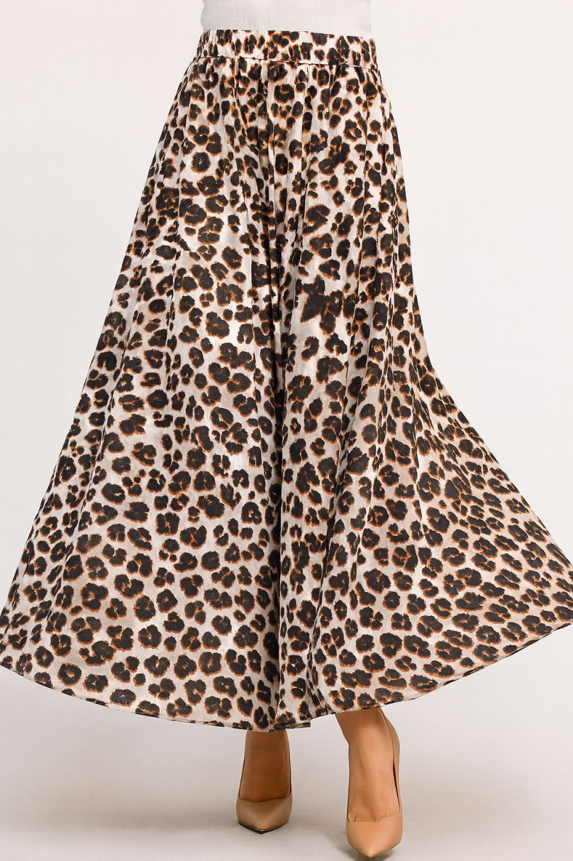 Chiffon Skirt-Tiger Print