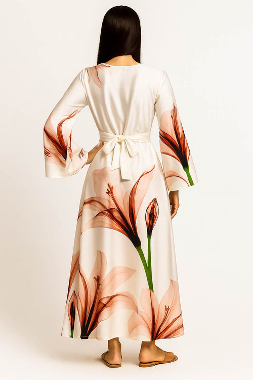 Bold Blossom Silk Maxi-Lily Floral Print