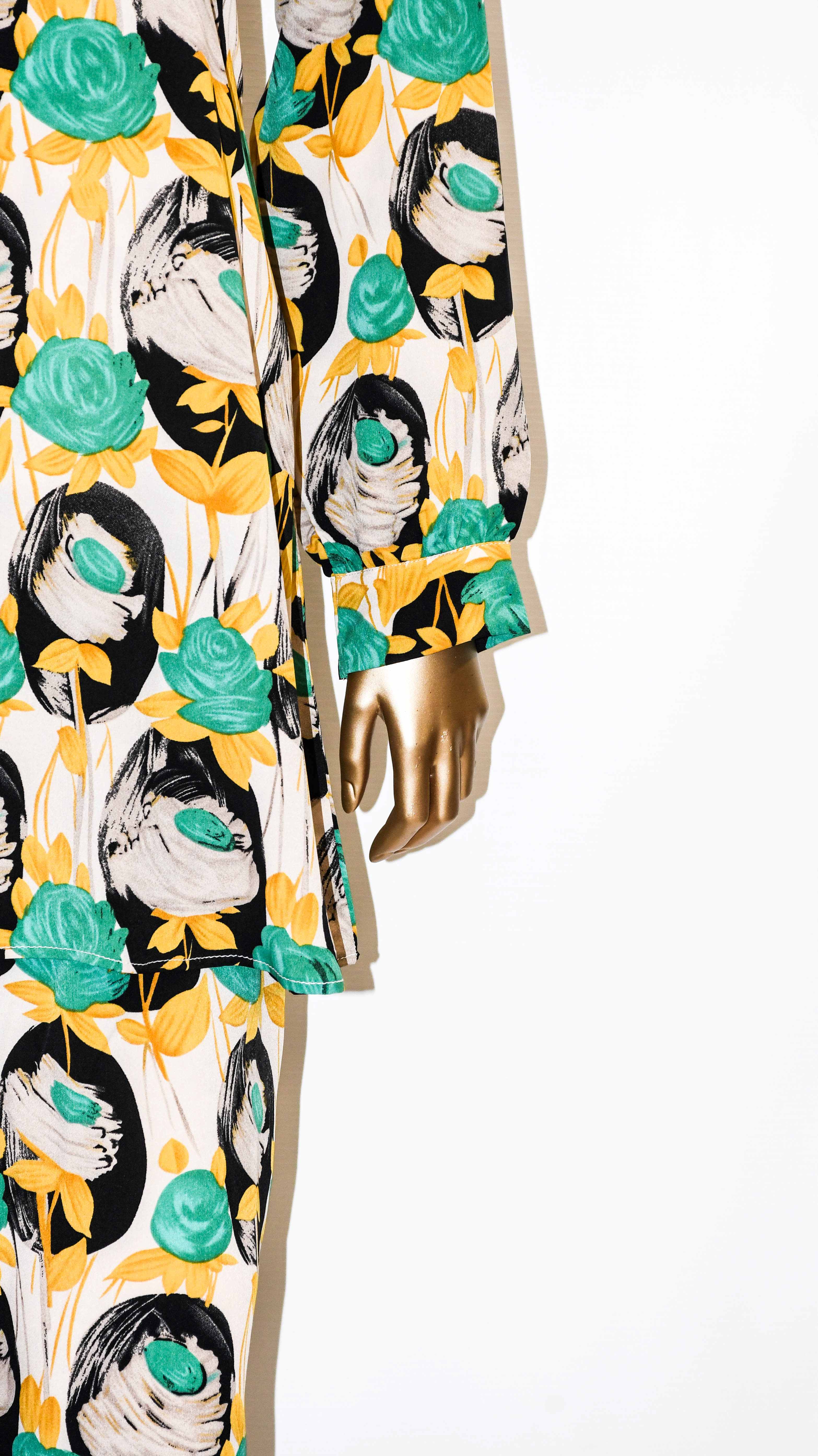 Co-Ords Set Mustard Green Floral