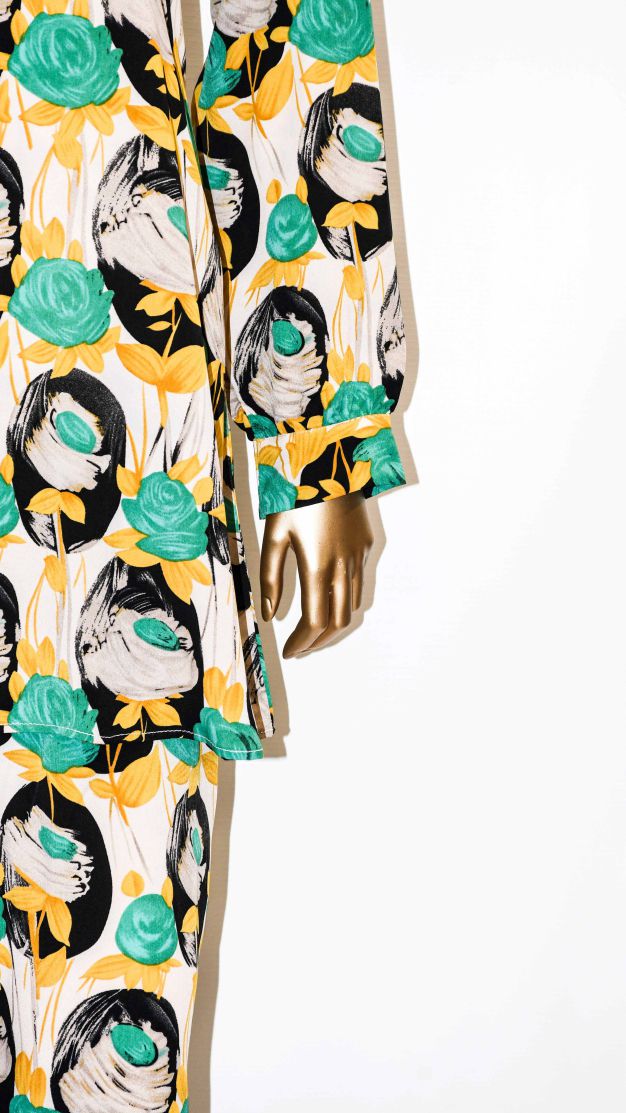 Co-Ords Set Mustard Green Floral