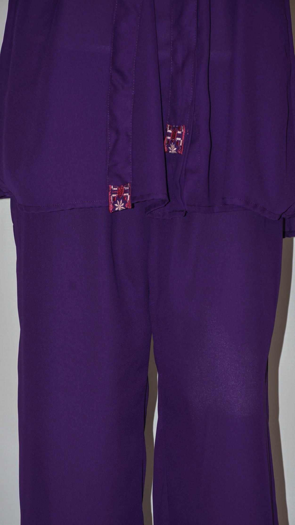Co-Ord Set Embroidered Deep Purple