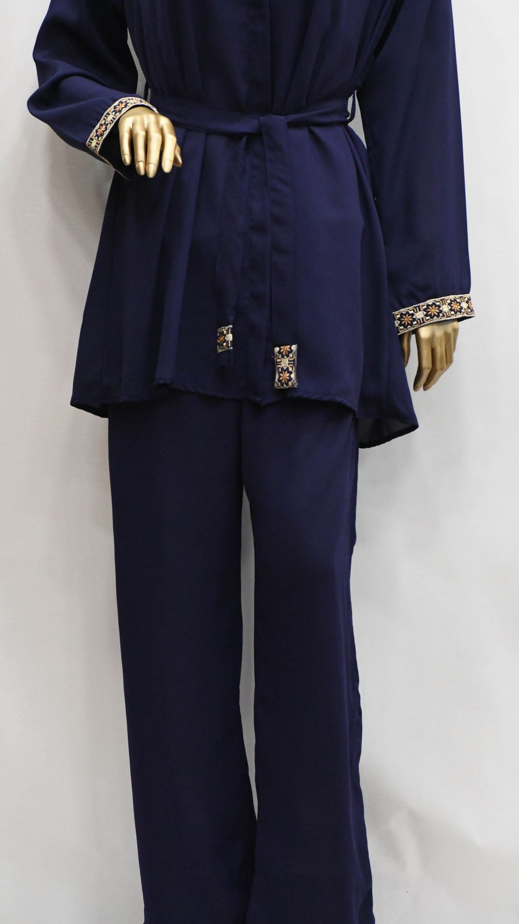 Co-Ord Set Embroidered Navy Blue