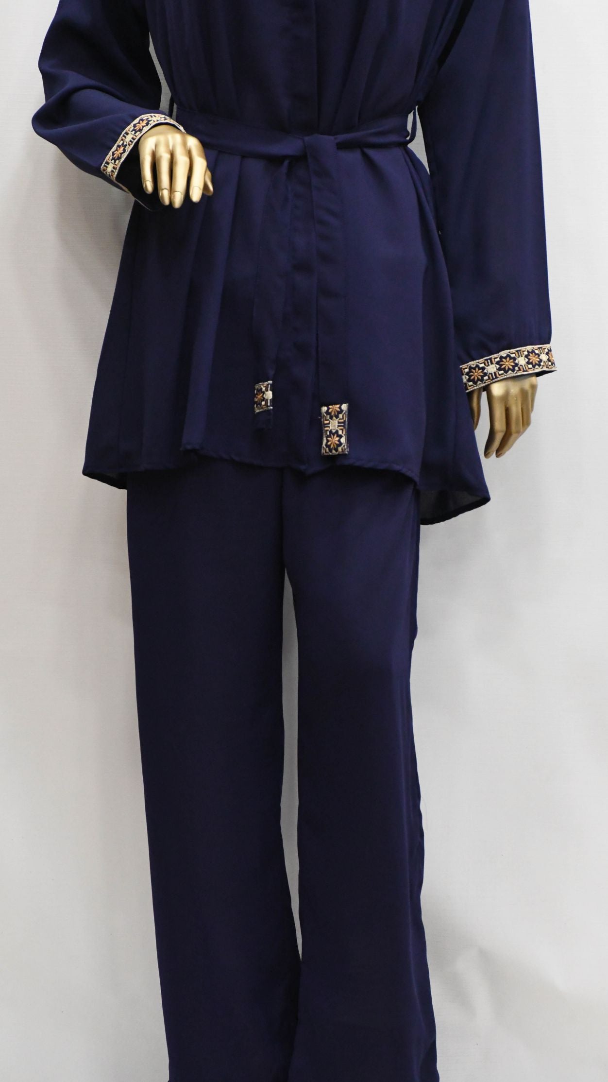 Co-Ord Set Embroidered Navy Blue