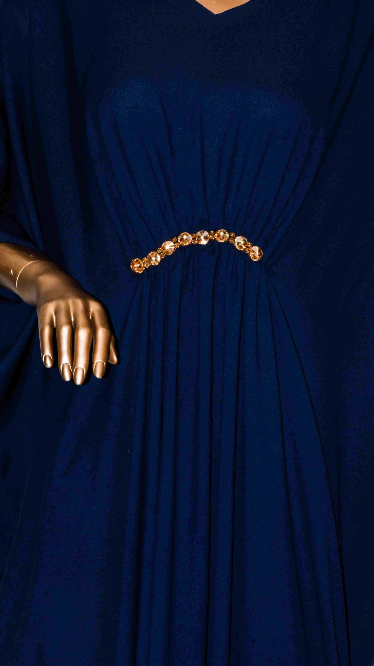 Maxi Kaftan Plain Navy Blue