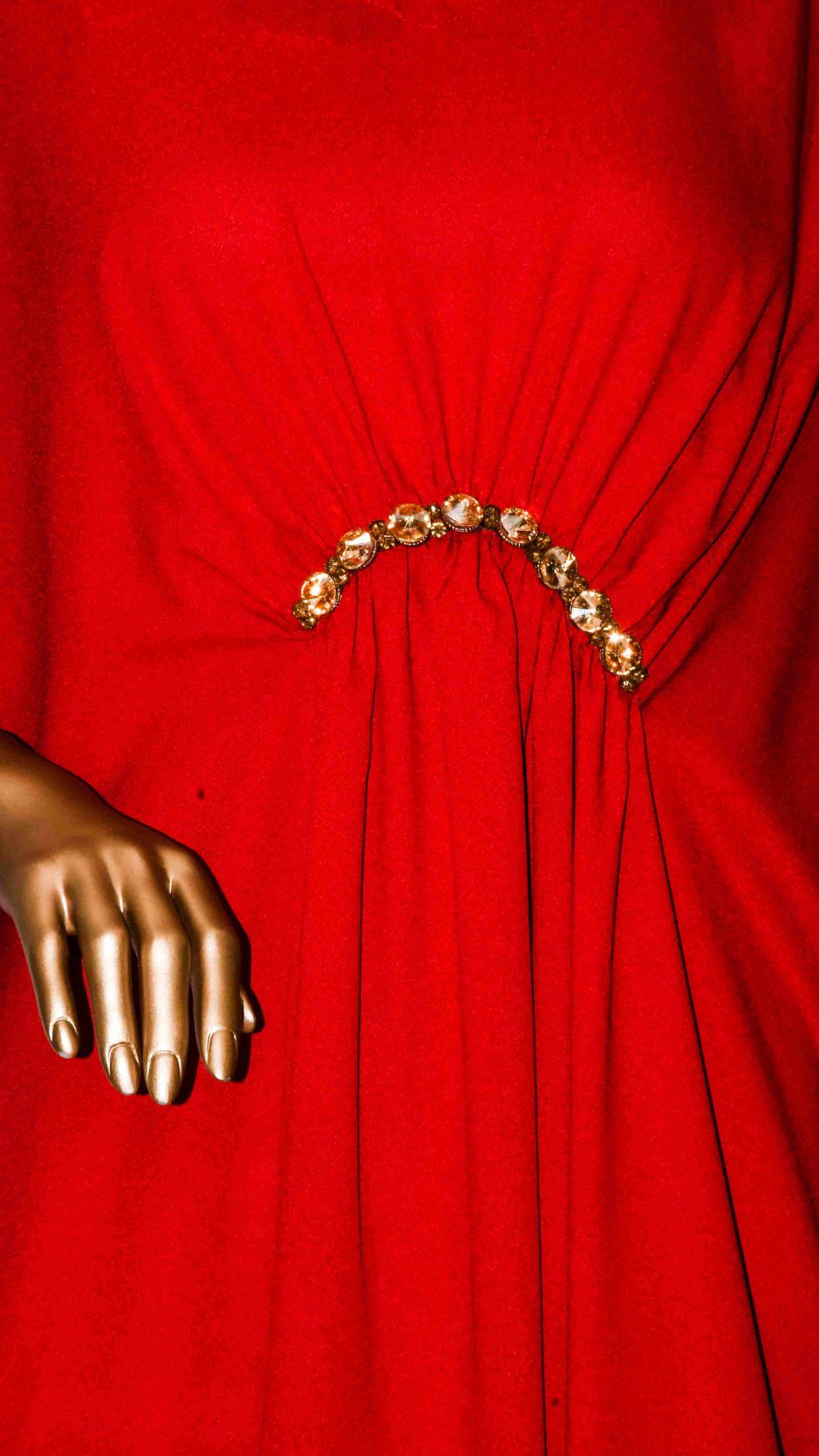 Maxi Kaftan Plain-Candy Red