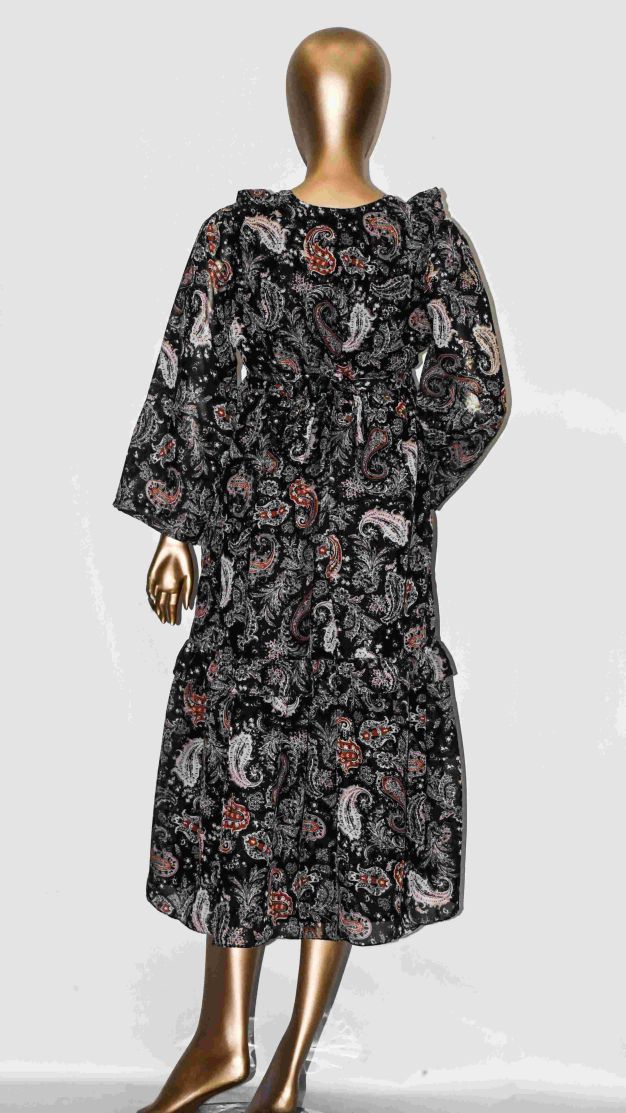 Maxi Frill-Paisley Print