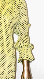 Top Crushed Chiffon-Yellow Polka Dot