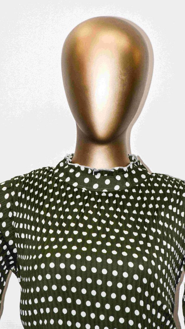 Top Crushed Chiffon-Bottle Green