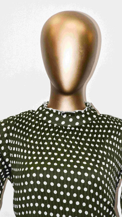 Top Crushed Chiffon-Bottle Green