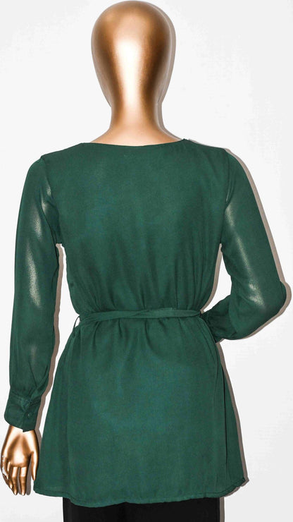 Top Side Button-Hunter Green