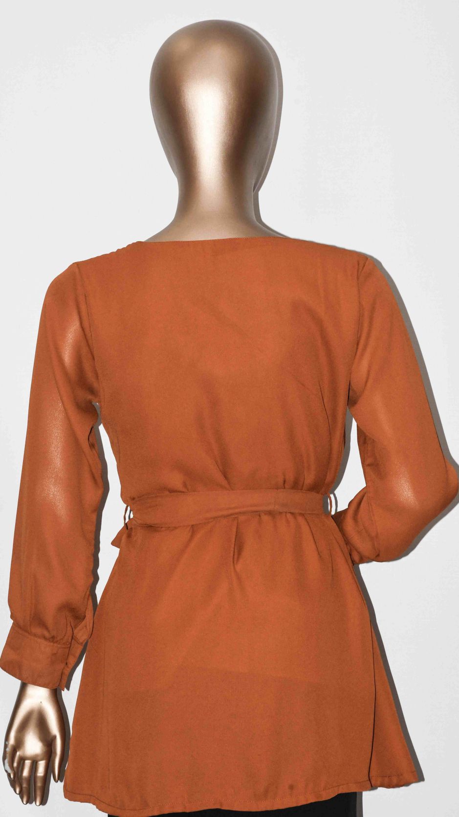 Top Side Button-Burnt Orange
