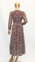 Maxi Regular Midi Dress-Paisley Maroon