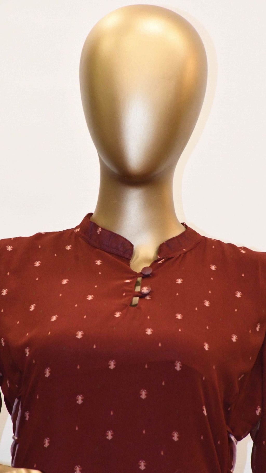 Maxi Side Laces-Maroon Printed