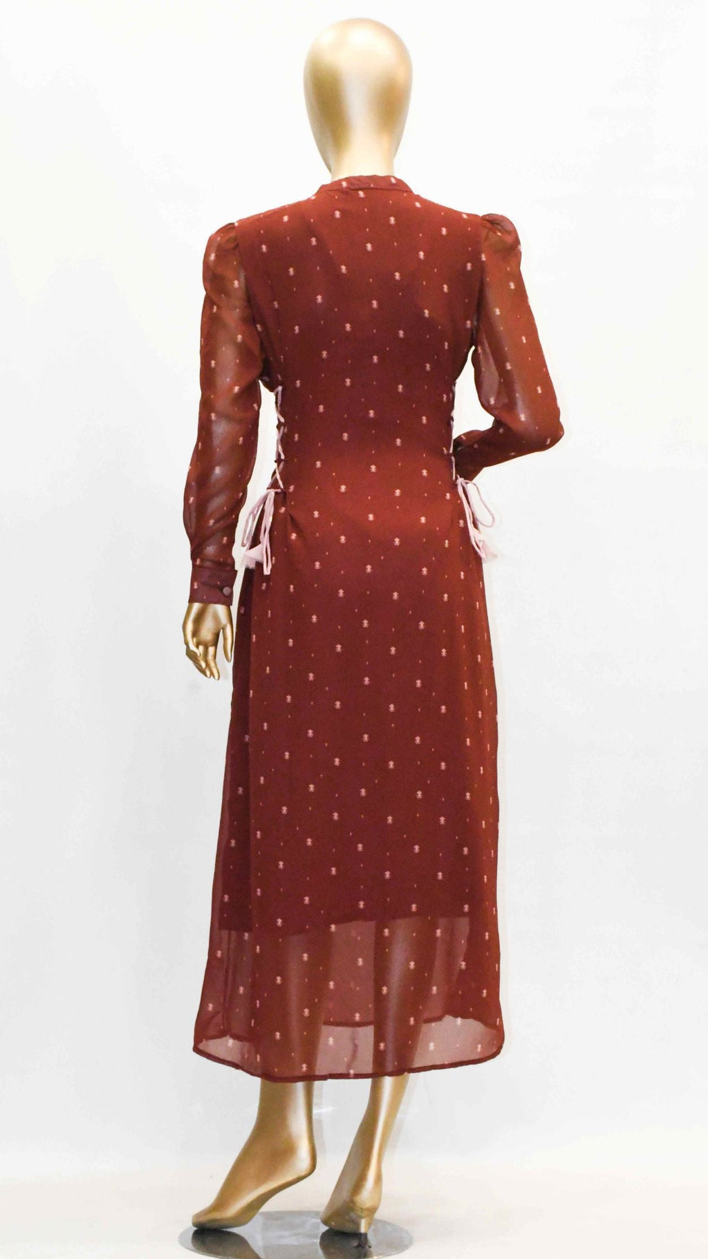 Maxi Side Laces-Maroon Printed